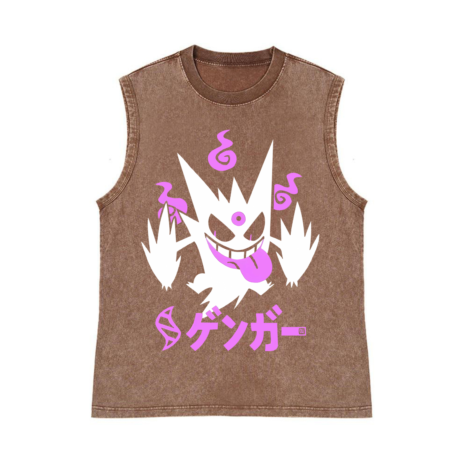 Gengar Pure Cotton Wash-Dyed Sleeveless Tank Top