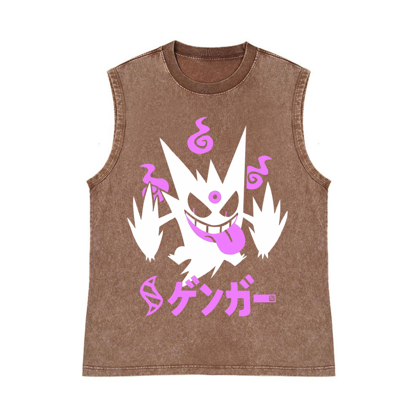 Gengar Pure Cotton Wash-Dyed Sleeveless Tank Top