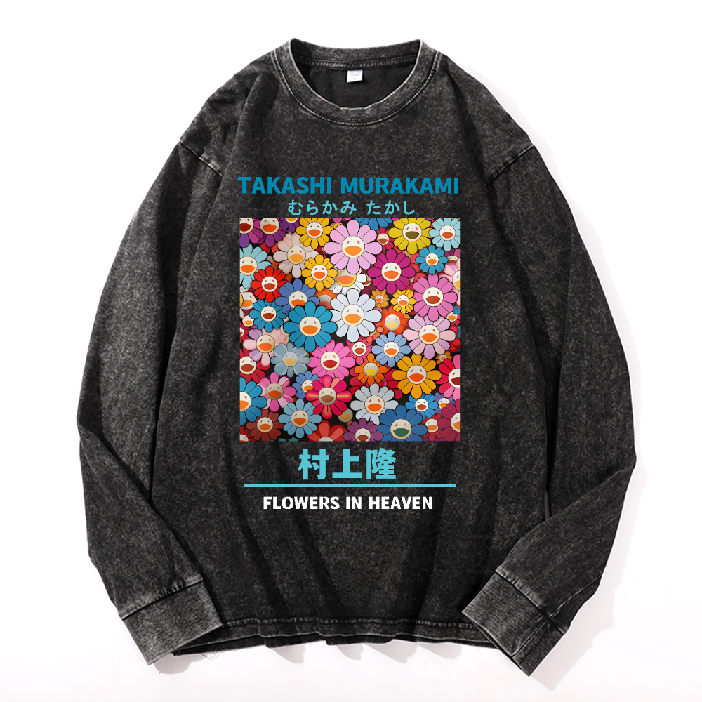 Sunflower TM Vintage Cotton Wash Crewneck Sweatshirt