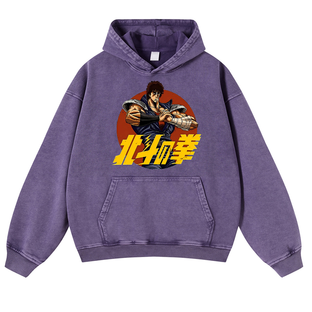 Fist of the North Star Vintage Washed Thick Cotton Hoodie