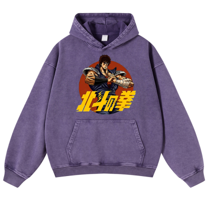 Fist of the North Star Vintage Washed Thick Cotton Hoodie