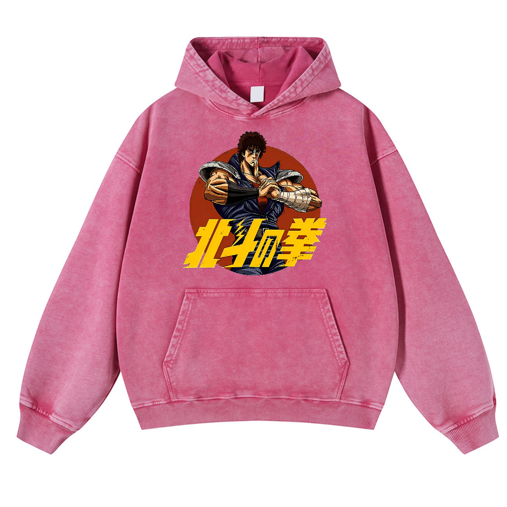 Fist of the North Star Vintage Washed Thick Cotton Hoodie