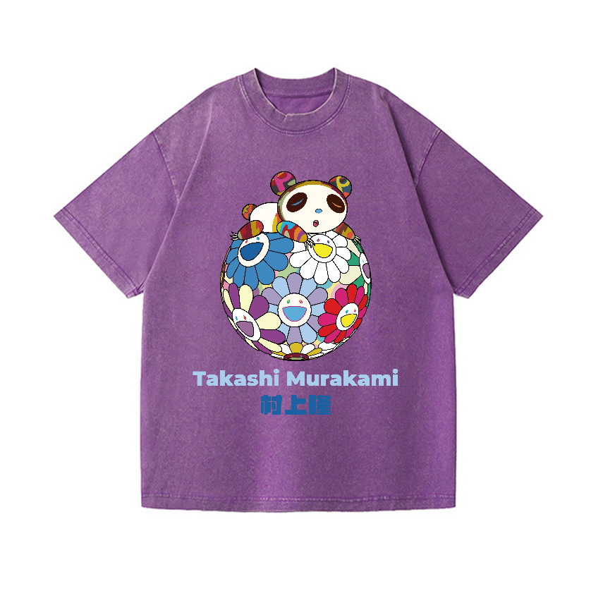 Panda Vintage Wash Japanese Design T-Shirt