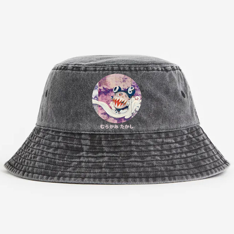 Japan Sunflower Panda TM Vintage 100% Cotton Bucket Hat