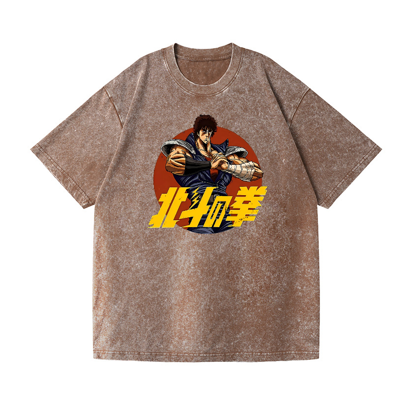 Fist of the North Star Comics Vintage Wash Japanese Design T-Shirt