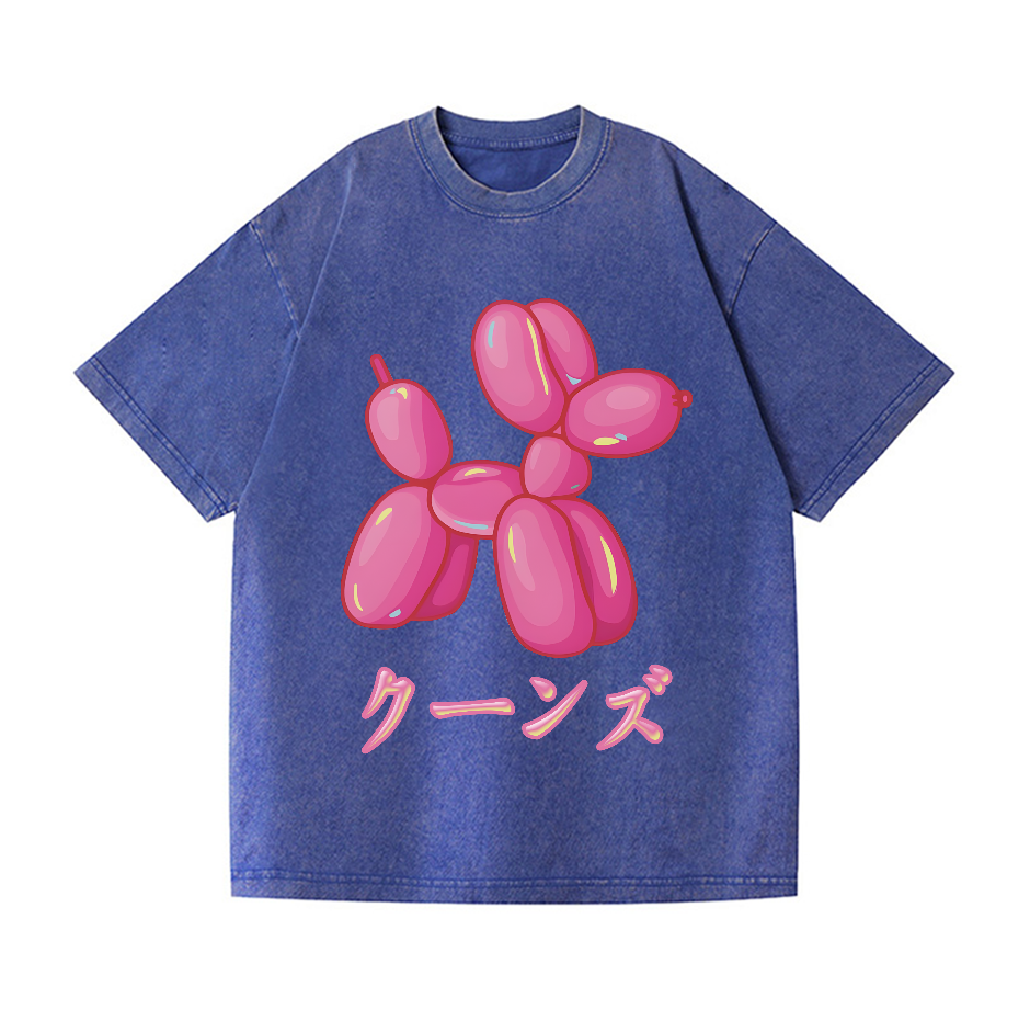 Balloon Dog Vintage Wash Japanese Design T-Shirt