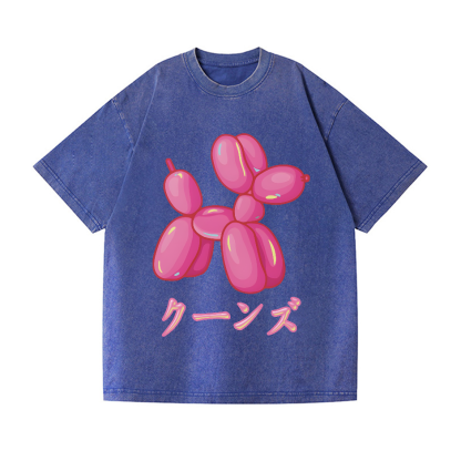 Balloon Dog Vintage Wash Japanese Design T-Shirt