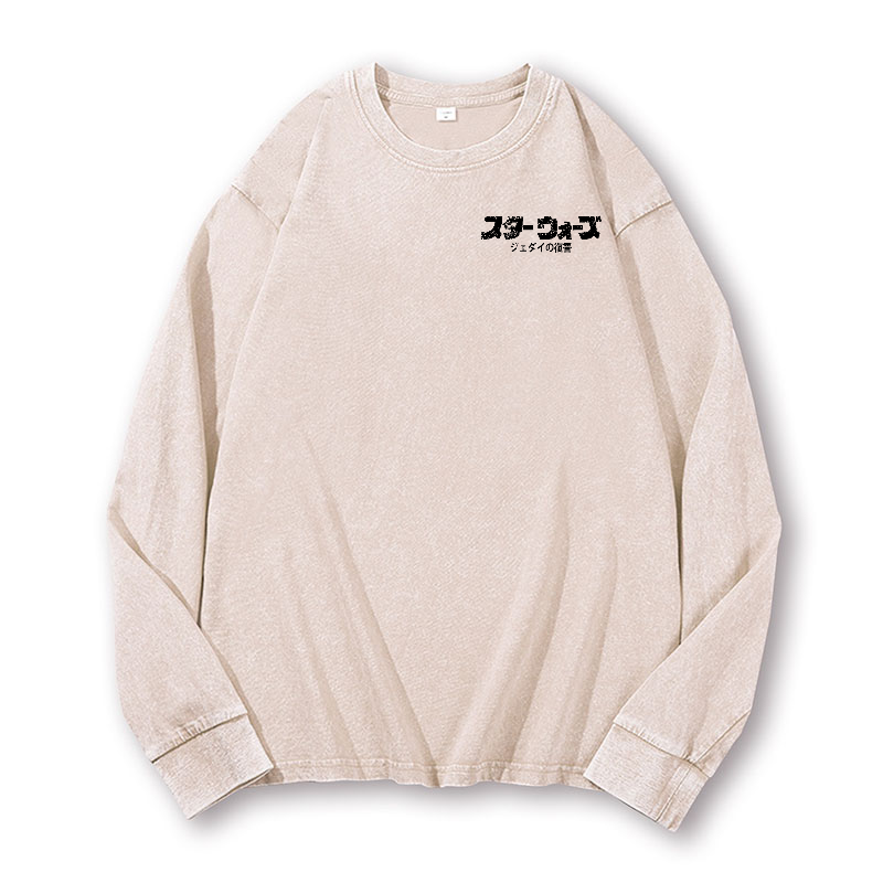 Star Wars Storm Trooper Vintage Washed Cotton Back Art Long-sleeve T-shirt