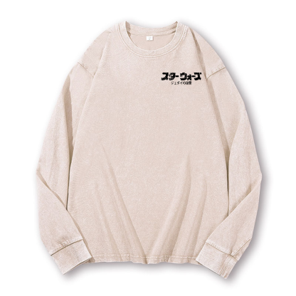 Star Wars Storm Trooper Vintage Washed Cotton Back Art Long-sleeve T-shirt