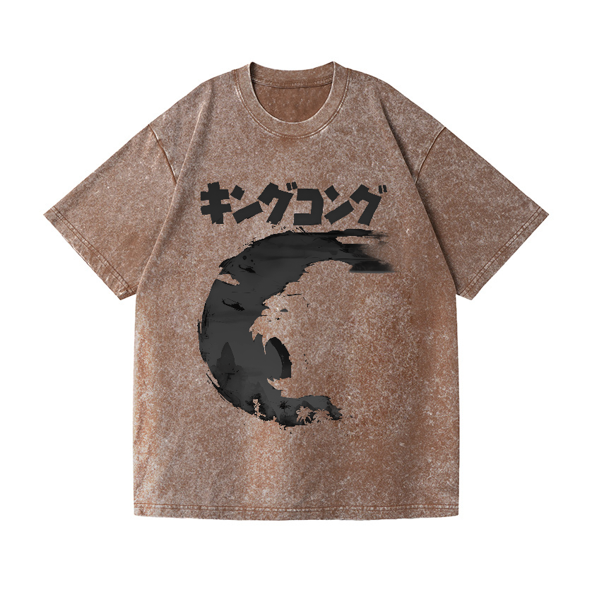Kaiju King Kong Vintage Wash Japanese Design T-Shirt