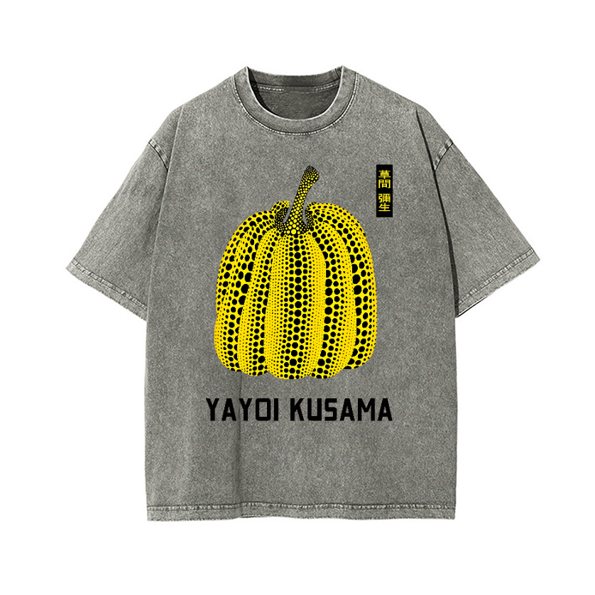 Yayoi Kusama Pumpkin Vintage Wash Japanese Design T-Shirt