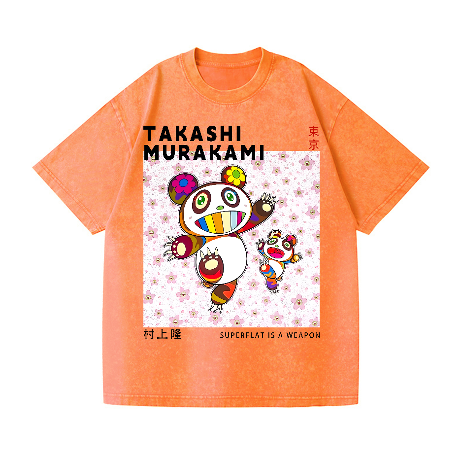 Panda TM Vintage Wash Japanese Design T-Shirt