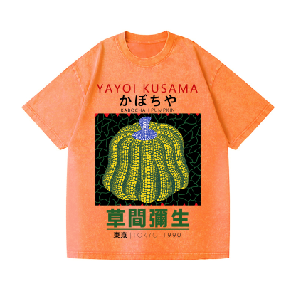 Yayoi Kusama Pumpkin Vintage Wash Japanese Design T-Shirt