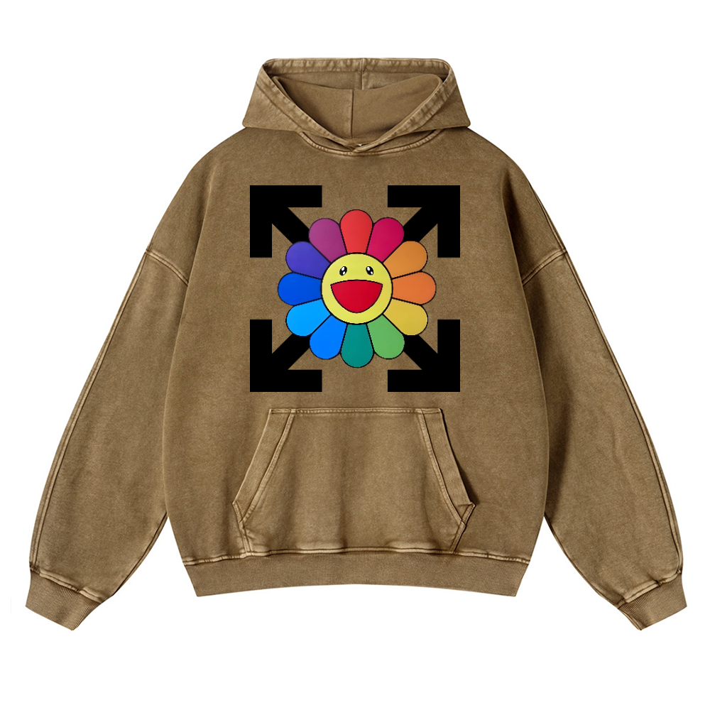 Sunflower TM Vintage Washed Thick Cotton Hoodie