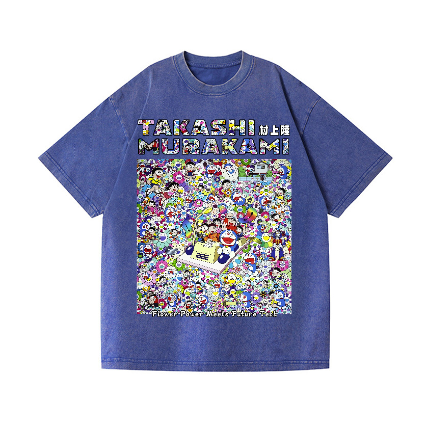Doraemon TM Vintage Wash Japanese Design T-Shirt