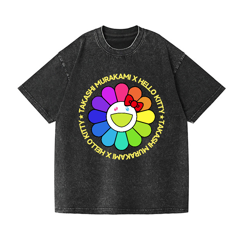 Japan Sunflower TM Vintage Wash Japanese Design T-Shirt