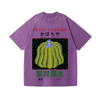 Yayoi Kusama Pumpkin Vintage Wash Japanese Design T-Shirt