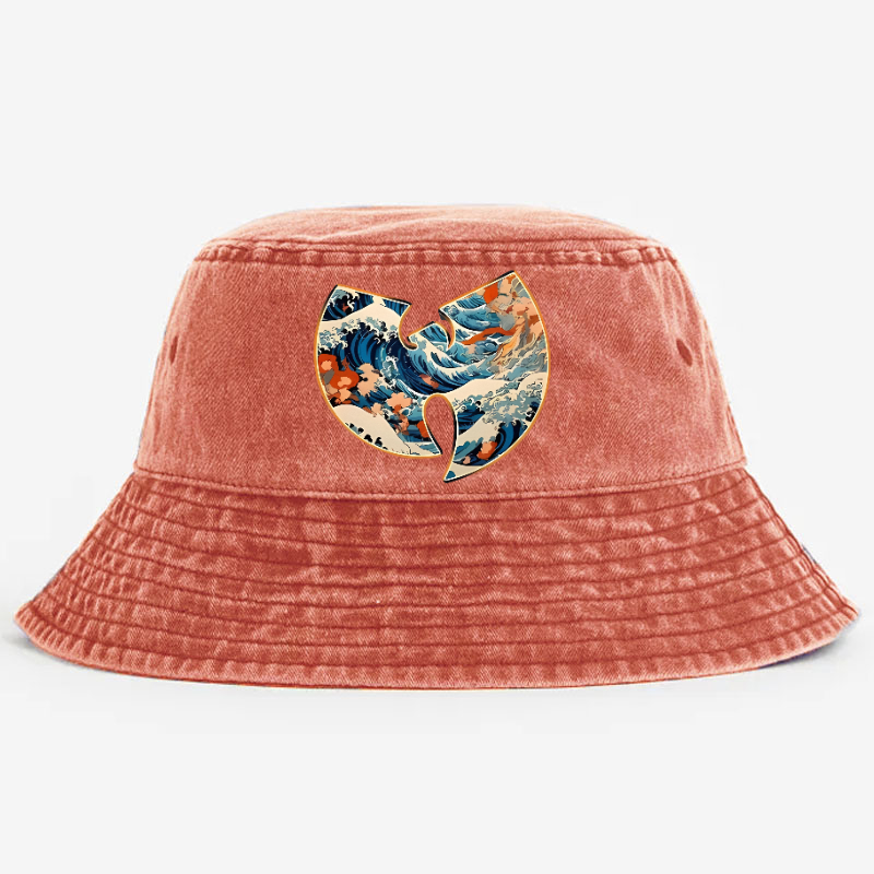 The Great Wave Katsushika Hokusai Vintage 100% Cotton Bucket Hat