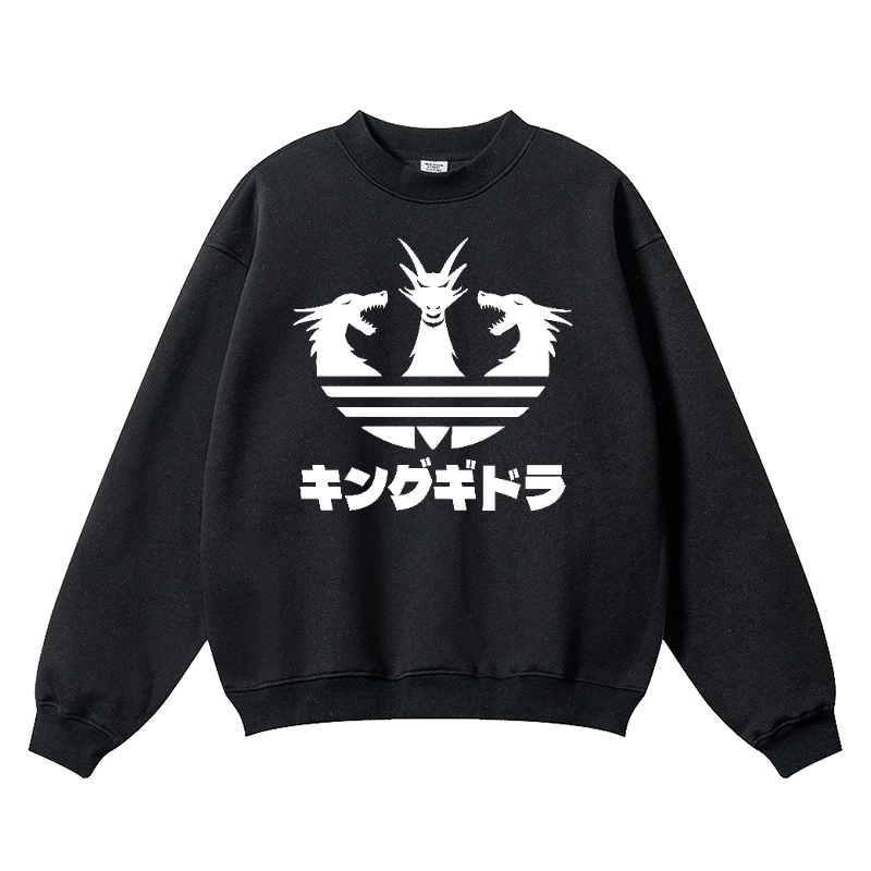 King Ghidorah Kaiju Wrinkle-Resistant Crewneck Sweatshirt