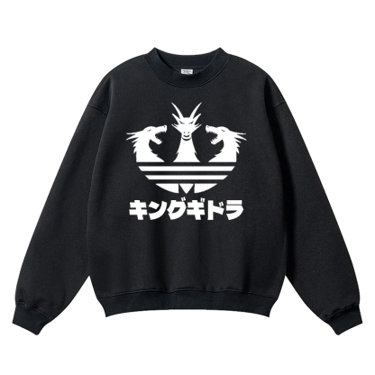 King Ghidorah Kaiju Wrinkle-Resistant Crewneck Sweatshirt