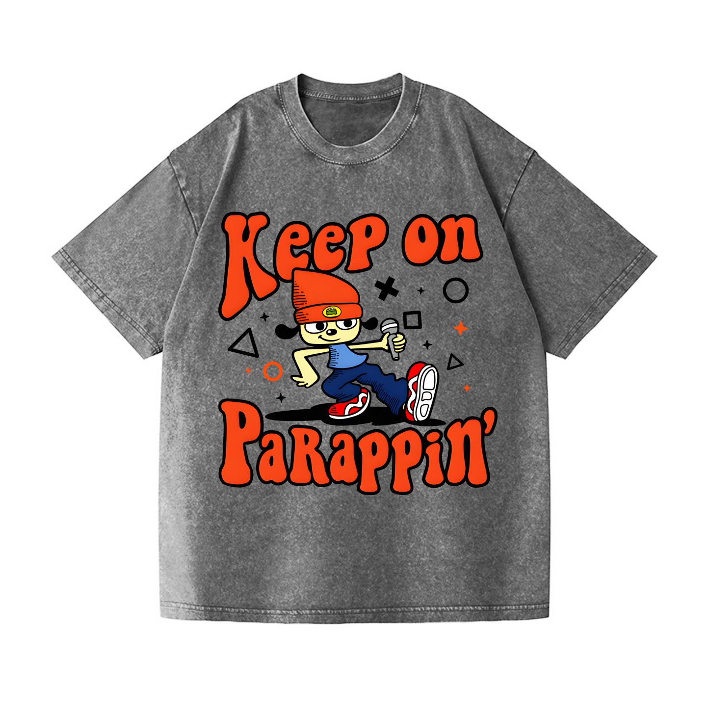 PaRappa the Rapper Vintage Wash Japanese Design T-Shirt