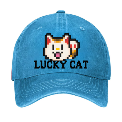 TM Lucky Cat Vintage Cotton Cap
