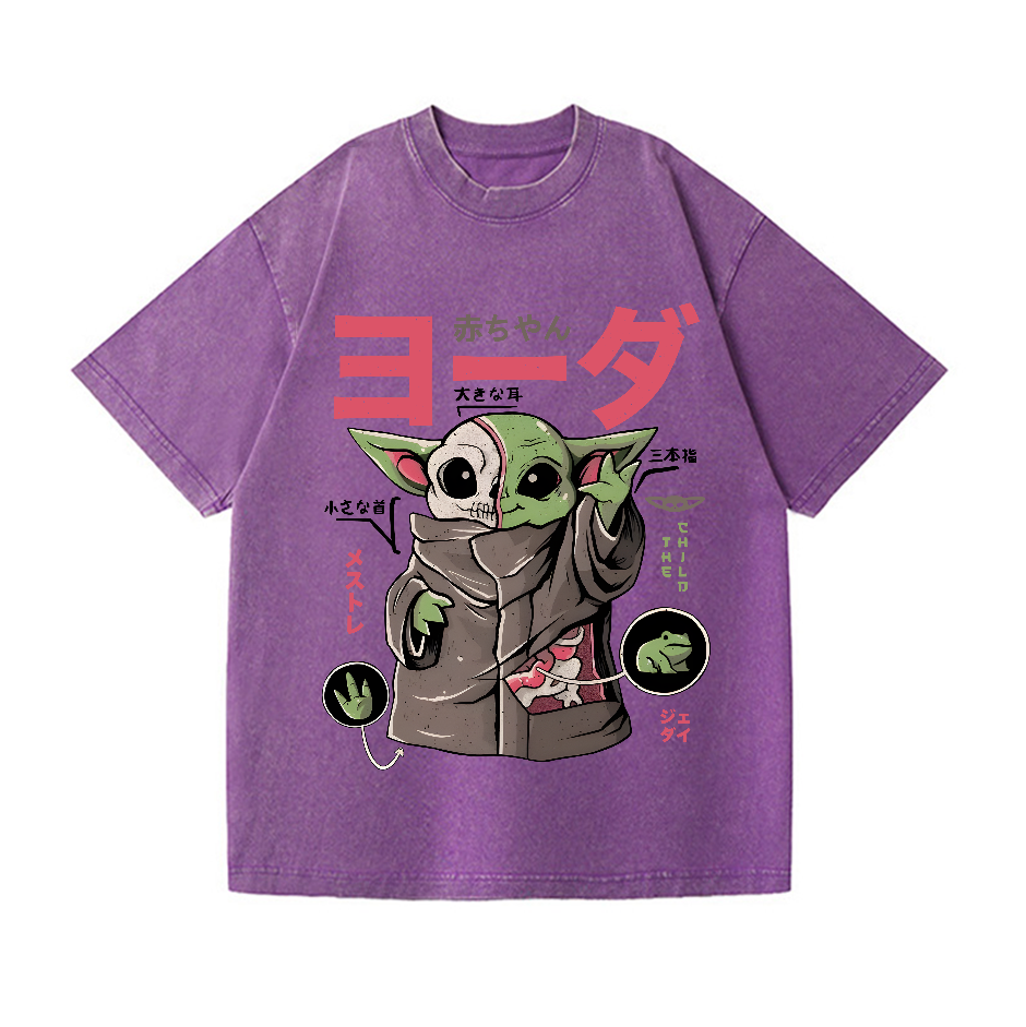Star Wars Yoda Vintage Wash Japanese Design T-Shirt