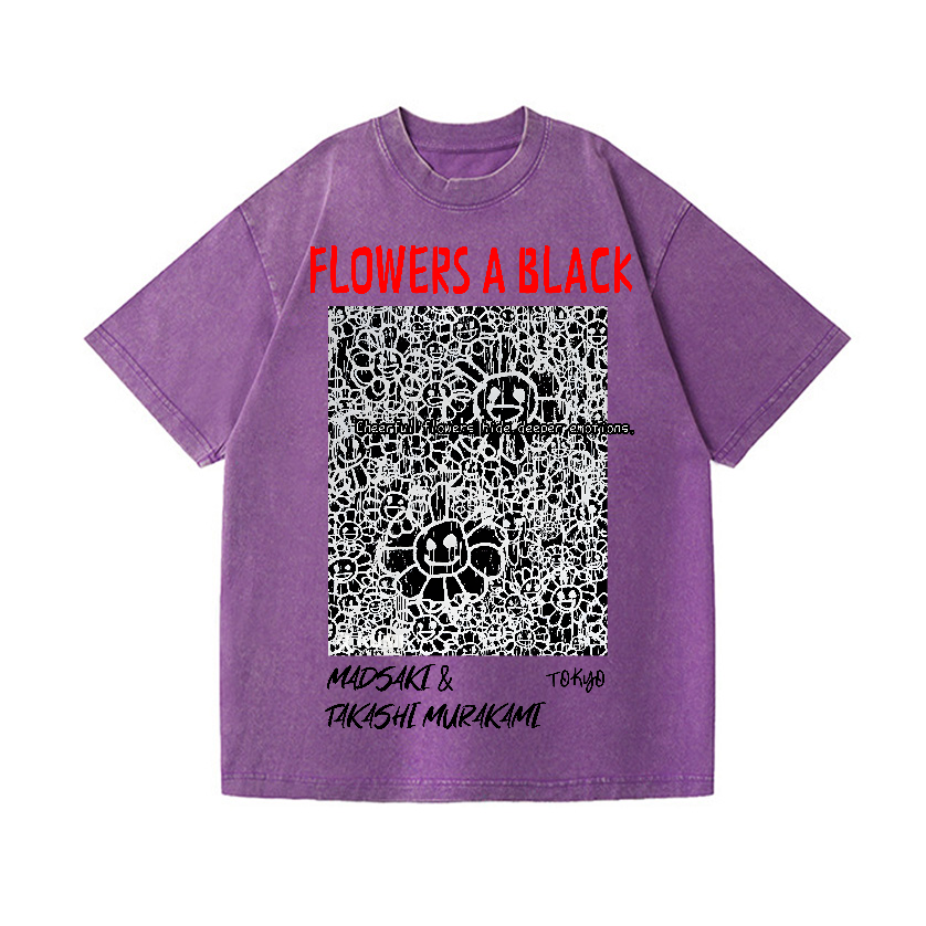Flower TM Vintage Wash Japanese Design T-Shirt