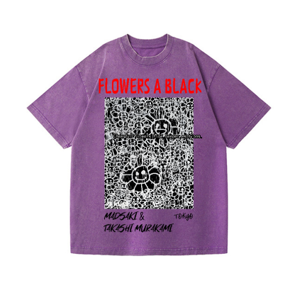 Flower TM Vintage Wash Japanese Design T-Shirt