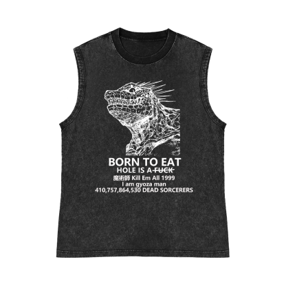 Dorohedoro Kaiju Anime Pure Cotton Wash-Dyed Sleeveless Tank Top