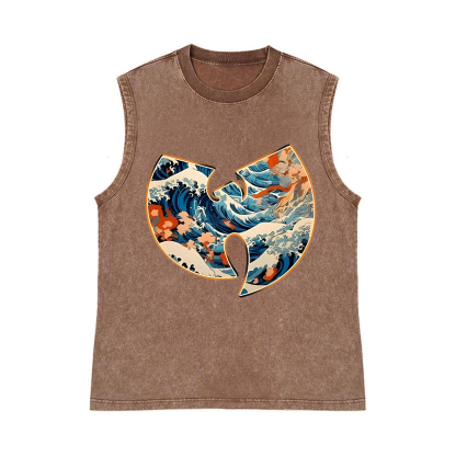 Wu Tang Pure Cotton Wash-Dyed Sleeveless Tank Top