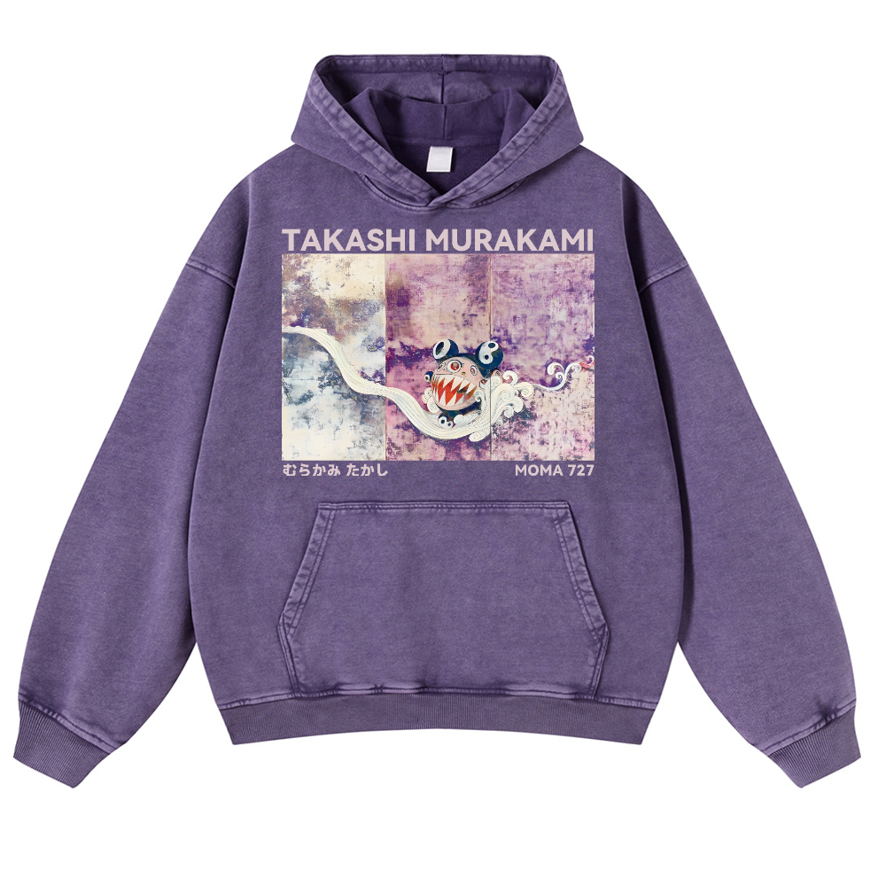Japan Sunflower Panda TM Vintage Washed Thick Cotton Hoodie