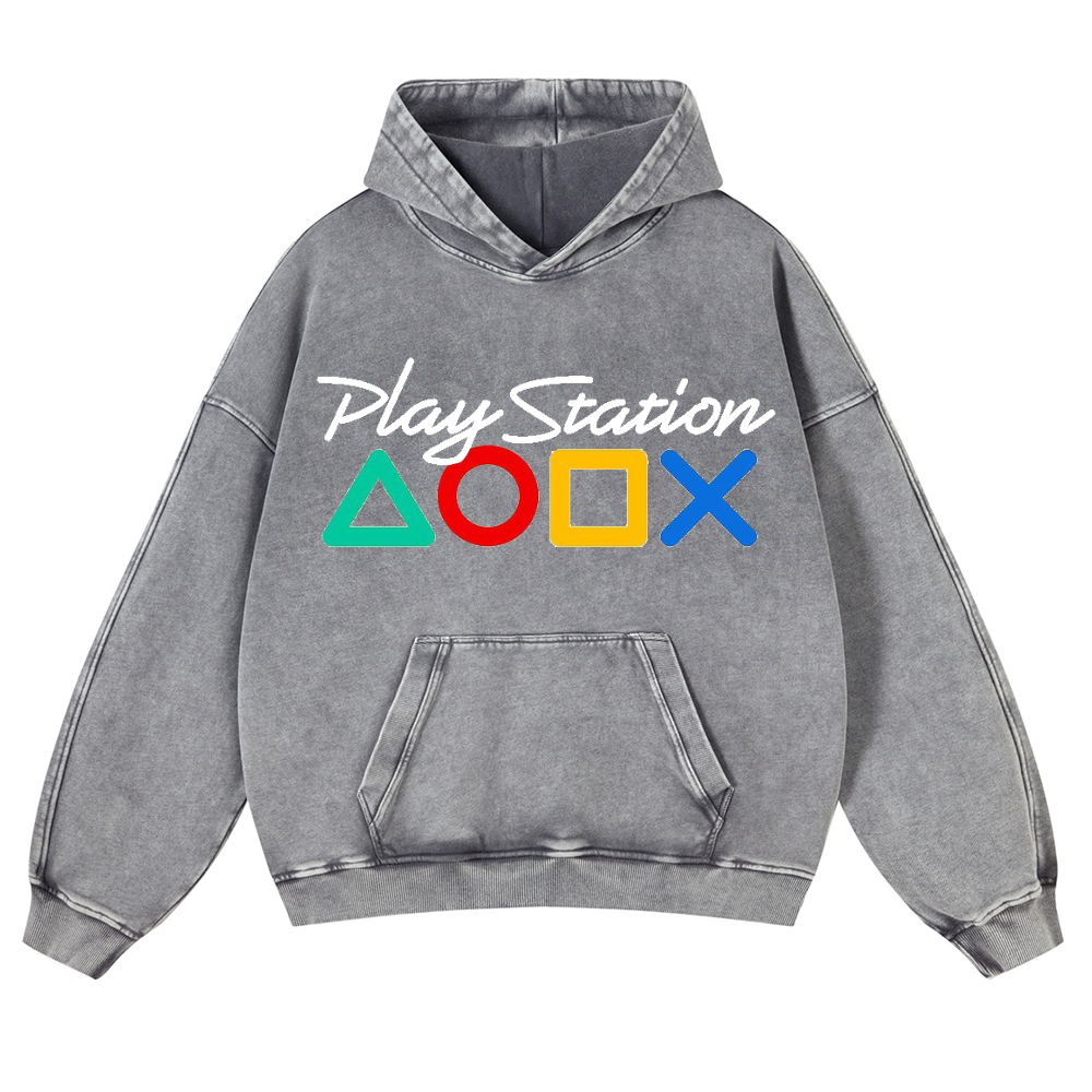 PS Vintage Washed Thick Cotton Hoodie