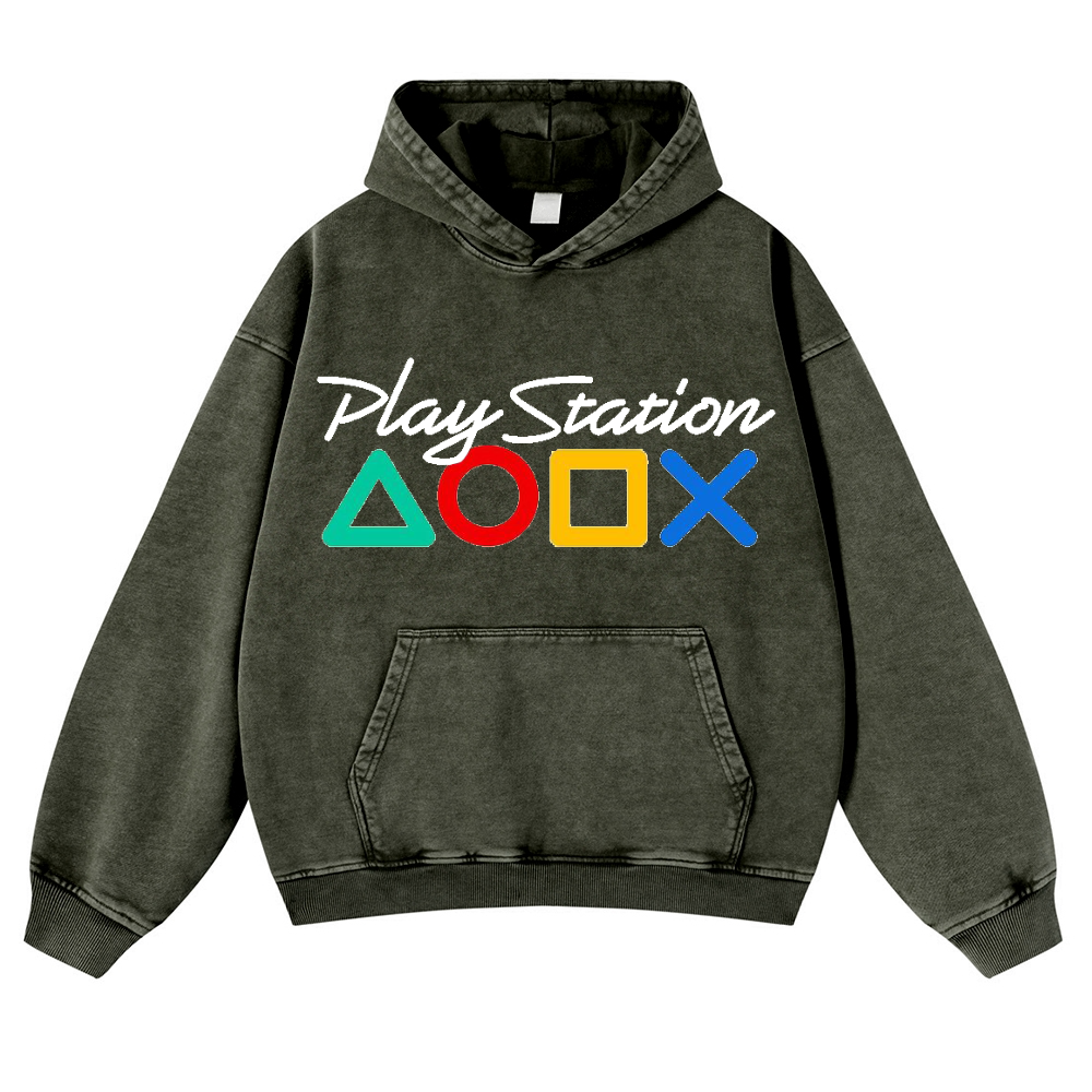 PS Vintage Washed Thick Cotton Hoodie