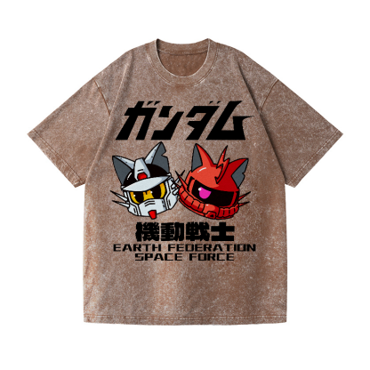 E.F.S.F. Gundam Vintage Wash Japanese Design T-Shirt