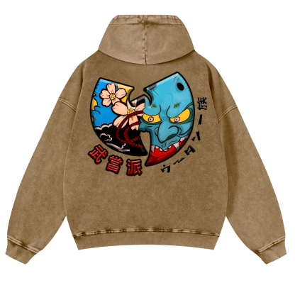 Wu Tang Clan Vintage Washed Cotton Back Art Hoodie