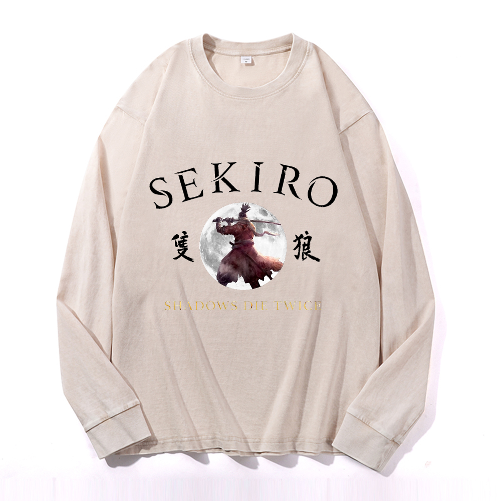 Sekiro Vintage Cotton Wash Crewneck Sweatshirt