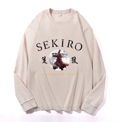 Sekiro Vintage Cotton Wash Crewneck Sweatshirt