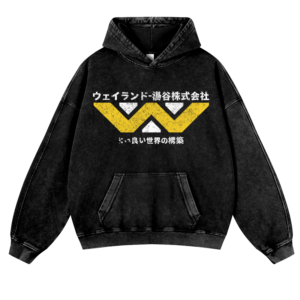 Alien Weyland Yutani Vintage Washed Thick Cotton Hoodie