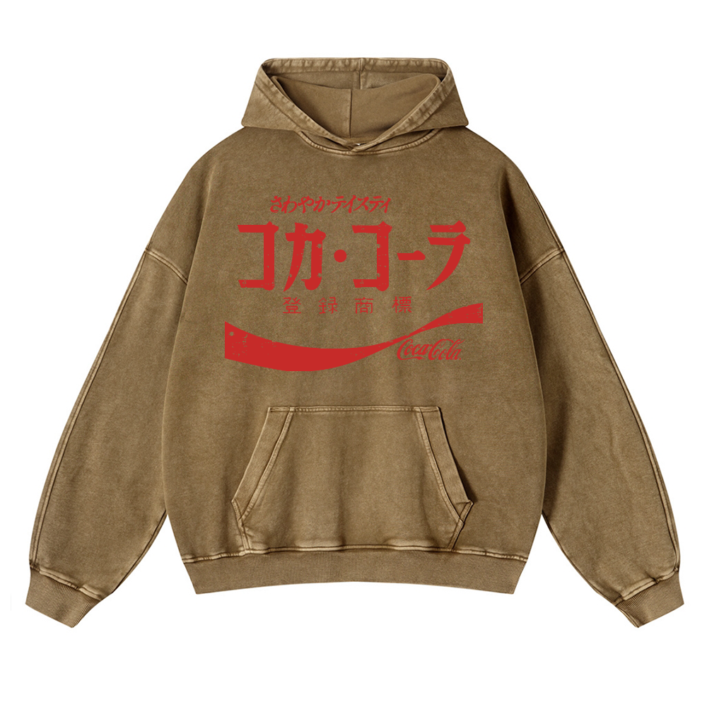 Coca Cola Vintage Washed Thick Cotton Hoodie