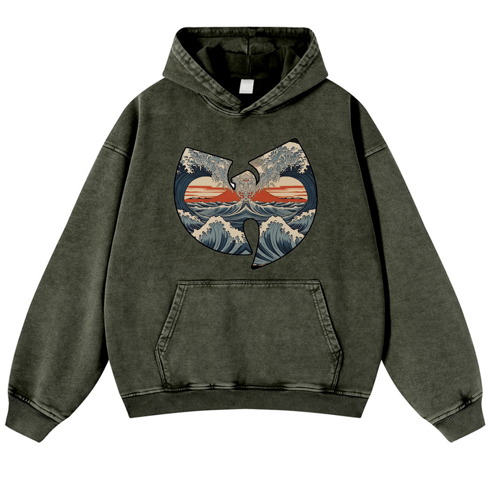 Wu Tang Vintage Washed Thick Cotton Hoodie