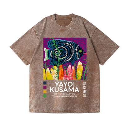 Yayoi Kusama Vintage Wash Japanese Design T-Shirt