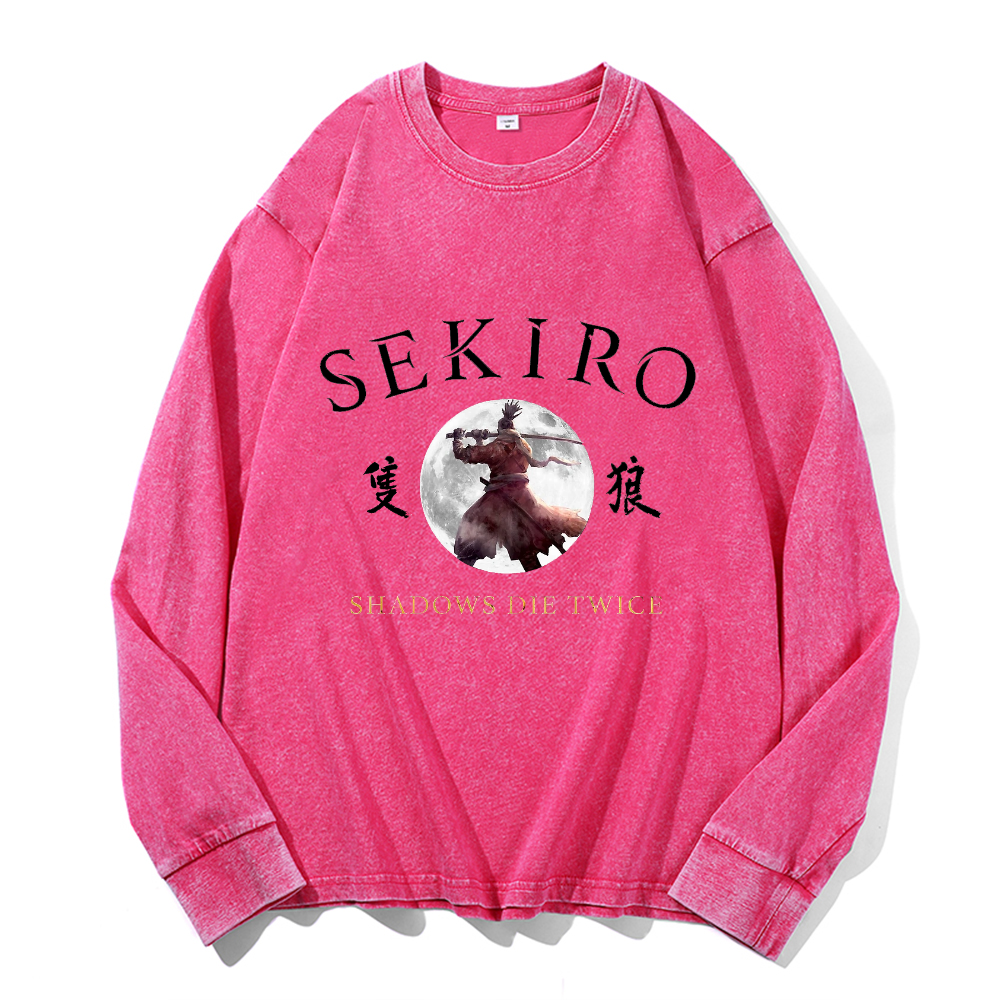 Sekiro Vintage Cotton Wash Crewneck Sweatshirt