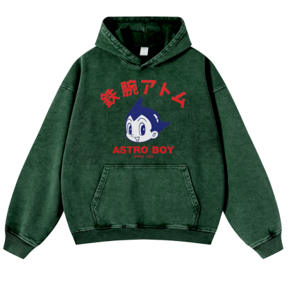 Astro Boy Vintage Washed Thick Cotton Hoodie