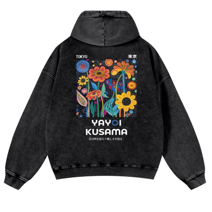 Yayoi Kusama Vintage Washed Cotton Back Art Hoodie