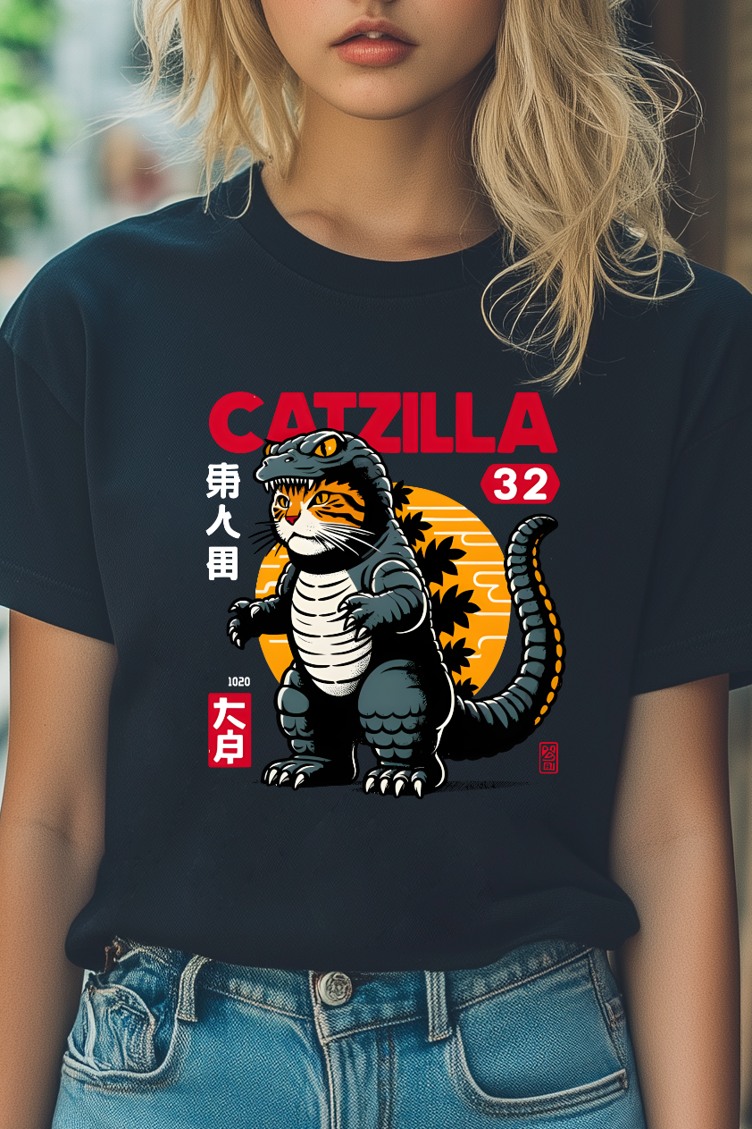 Catzilla Kaiju Japanese Style Women's Classic Tee