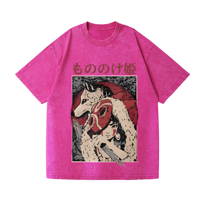 Ghibli Princess Mononoke Vintage Wash Japanese Design T-Shirt
