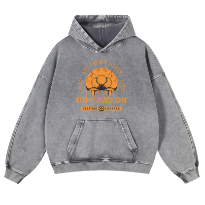 Metroid Vintage Washed Thick Cotton Hoodie