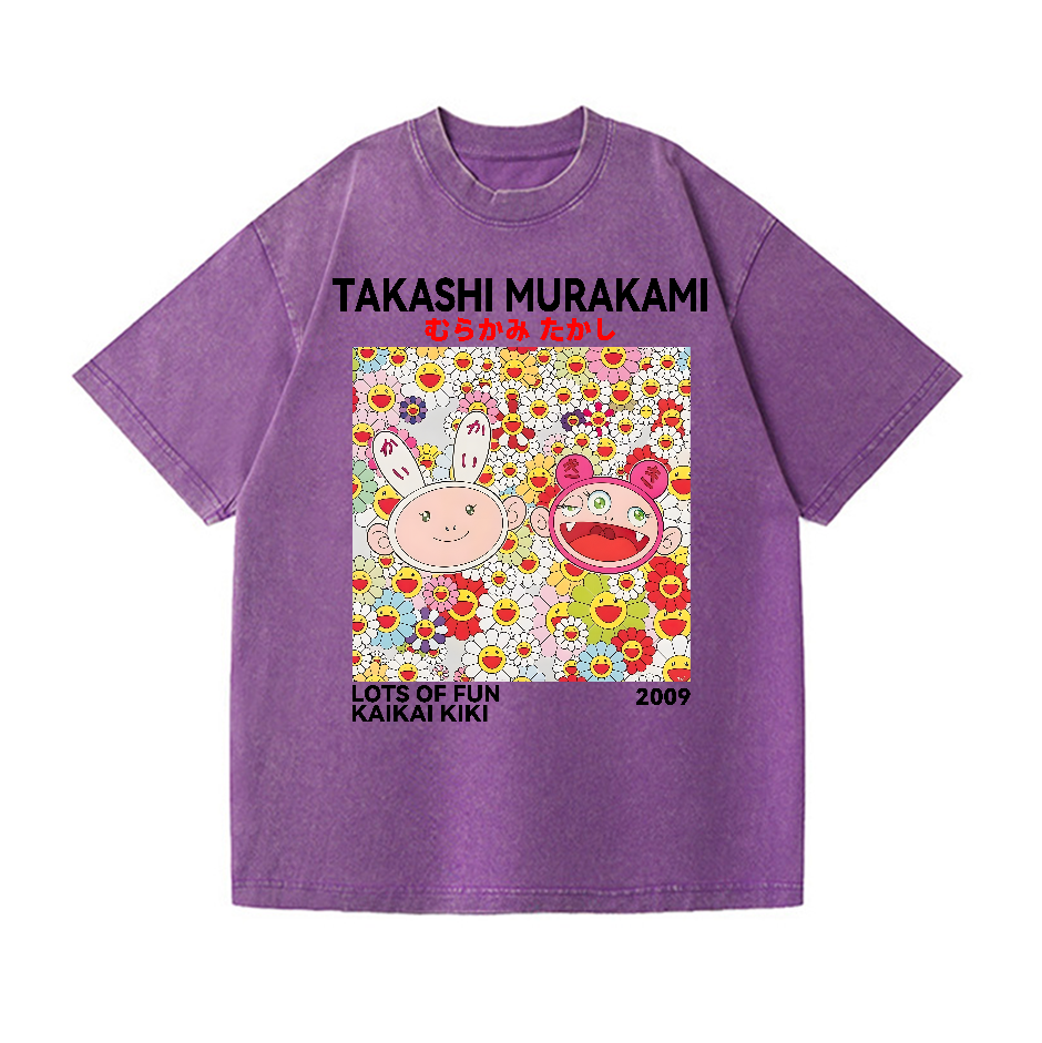 TM Lots Of Fun Kaikai Kiki Vintage Wash Japanese Design T-Shirt