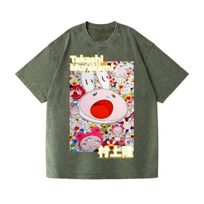 Rabbit TM Vintage Wash Japanese Design T-Shirt